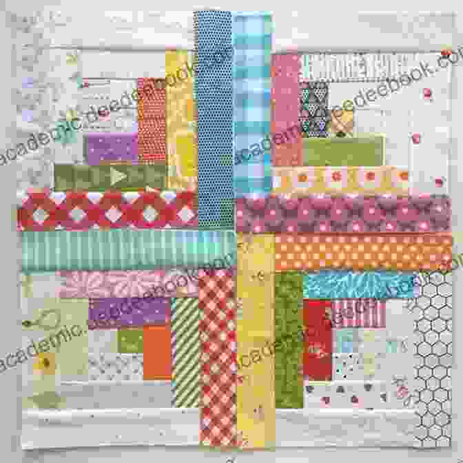 A Scrappy Log Cabin Quilt Block. Quilt Club: Scrappy Patterns Perfect For Block Swaps With Friends