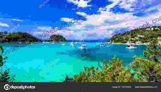 Serene View Of The Picturesque Harbor Of Paxos, With Turquoise Waters And Charming Fishing Boats Tales From A Greek Island